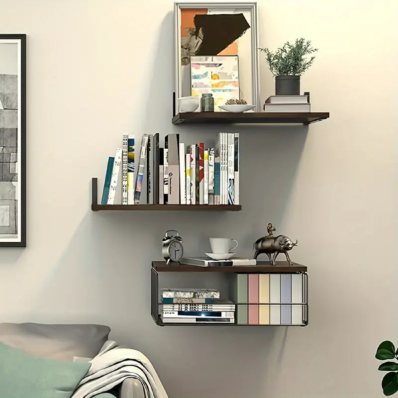 Wall Mounted Floating Shelves 3 Wood Bathroom Shelves Farmhouse Floating Shelf Bathroom Accessories for Bedroom